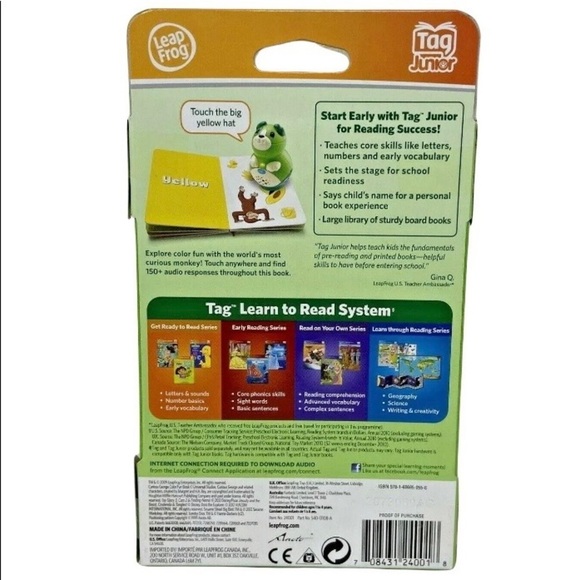 Leap Frog Learn to Read Early Reader Book #1 for Tag Reading System - Picture 2 of 3